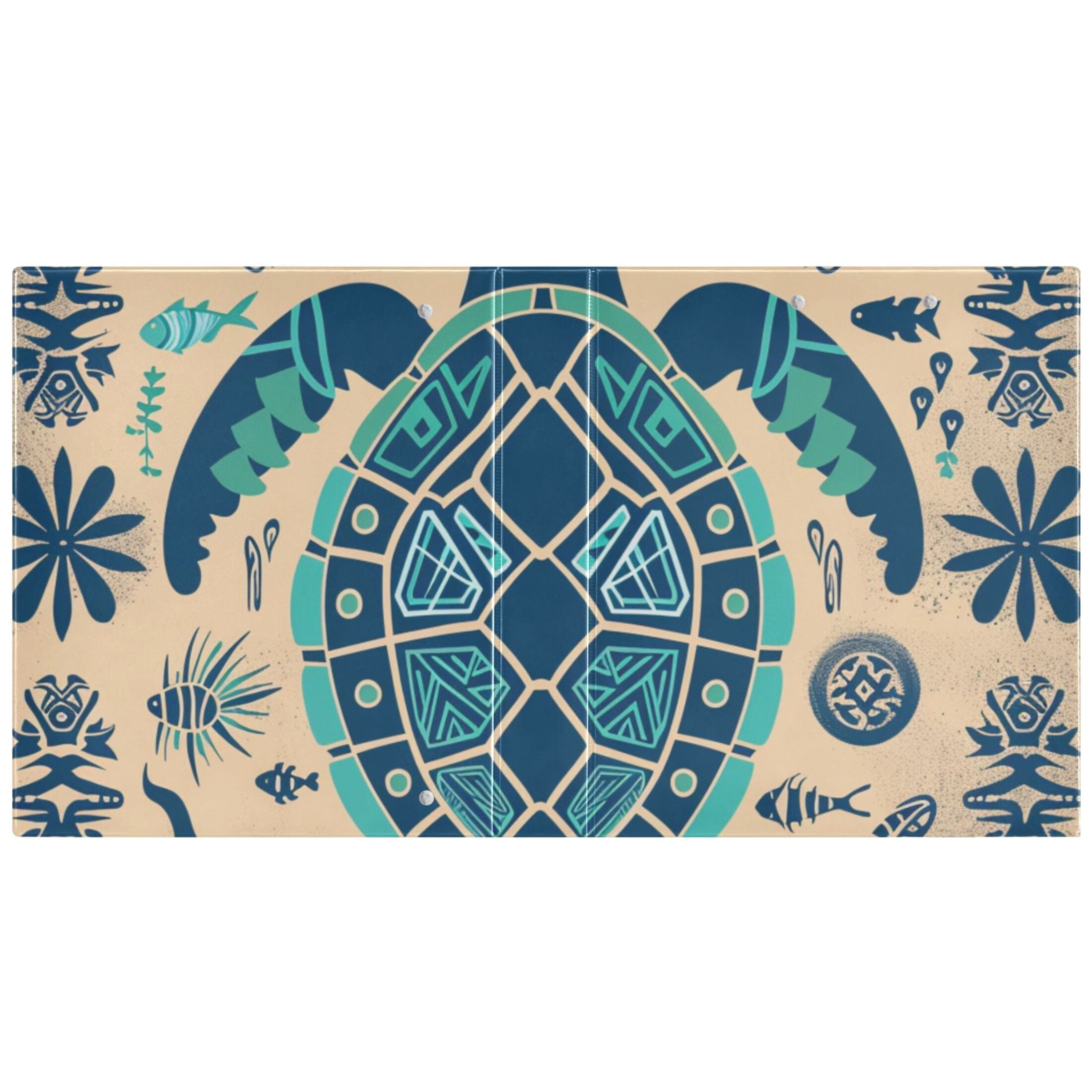 Boho Turtle 3 Ring Binders 1.5 inch Hardcover File Folders with Interior Pockets A4 Size Organizer for School Office Hospital