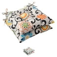 thumbnail image 2 of Pillow Perfect Pom Pom Play Tufted Seat Cushions (Set of 2) Peachtini, 2 of 5