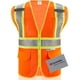 thumbnail image 1 of Chaleco de seguridad SULWZM 3M con bolsillos reflectantes con cremallera naranja L, 1 of 6
