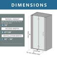 thumbnail image 2 of Adapt Allsumhome Bifold Shower Door 32-34 in.W x 72 in.H Pivot Swing Shower Doors,Matte Black,Tempered Shower Glass, 2 of 19