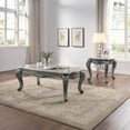 thumbnail image 3 of ACME Ariadne Rectangular Marble Top Wooden Coffee Table in Platinum Gray, 3 of 5