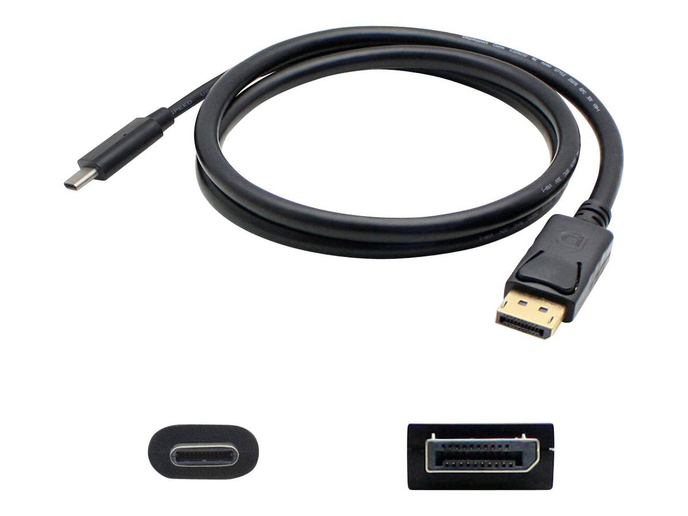 AddOn 3ft USB C 3.1 Male to DisplayPort Male Black Cable