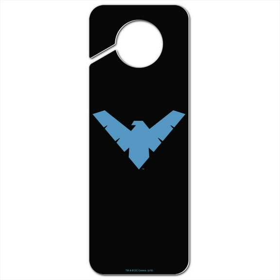 Batman Nightwing Logo Plastic Door Knob Hanger Sign