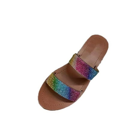 

Aueoeo Summer Ladies Breathable Cloth Slippers Sandals Casual Flat Women s Shoes Clearance