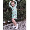 thumbnail image 3 of Oudiya Girls Long Sleeve Nightgowns Soft Print Pajamas Sleepwear Nighties for Kids 4-12, 3 of 7