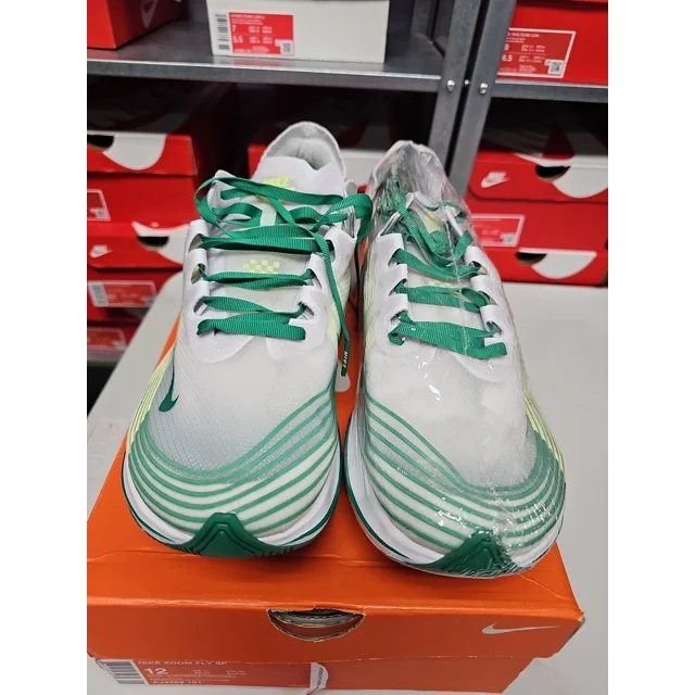 Ni - ke Ni - ke LAB ZOOM FLY SP HONG KONG " WHITE/LUCID GREEN " SIZE 12 NEW IN HAND