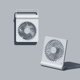 thumbnail image 3 of Ventilador de escritorio, pequeño pero potente, ventilador portátil con pilas, 3 velocidades ajustables para el hogar, oficina, escritorio, viajes, Camping (Beige), 3 of 5