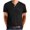 Black, variant on Xihbxyly Casual Tops for Men Big & Tall Button Crew Neck Short Sleeve Quick Dry T Shirt Tops Casual Stylish Solid Slim Fit Tops Casual Stylish Trendy for Traveling