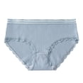 thumbnail image 1 of Guardurnaity Ropa interior de algodón para mujer, bragas transpirables para niña, bragas elásticas que absorben la humedad con borde de encaje Ropa interior azul METRO Guardurnaity AP000404-05, 1 of 1