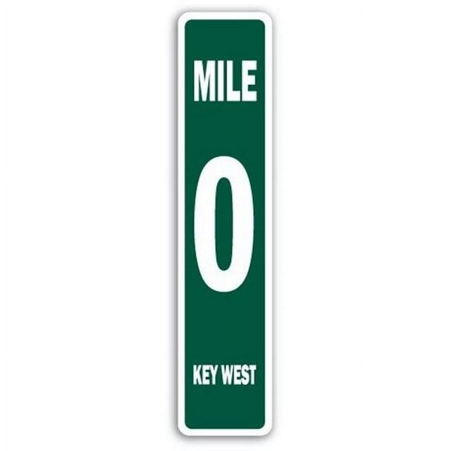 SignMission A-24-SS-MILE 0 KEY WEST 6 x 24 in. Mile 0 Key West Aluminum Street Sign