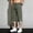 Army Green, variant on Men's Elastic Waist Drawstring Baggy Capri Sweatpants, Solid Color Casual 3/4 Joggers Long Athletic Workout Shorts with Side Pockets Black-B