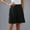 Black, variant on OGLCCG Wide Leg Cotton Shorts for Women Plus Size Elastic High Waisted Side Button Bermuda Shorts 2025 Summer Casual Loose Shorts