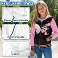 thumbnail image 6 of Psesaysky Girls' Fashion Hoodies Sweatshirts with Pocket Pink Butterfly Blossom Fleece Zip-Up Hoodie for Girls and Boy 6-7 Years Old Girl Winter Clothes, 6 of 7
