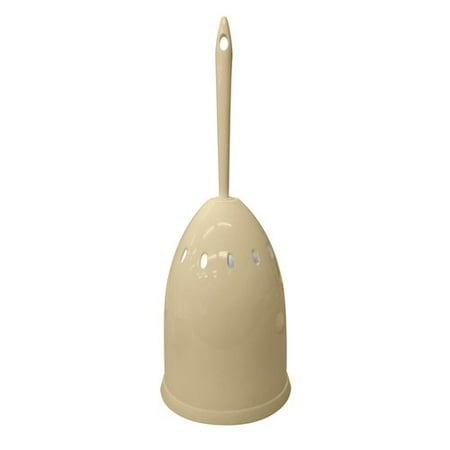 Mainstays Plastic Vallejo Tan Toilet Bowl Brush Holder, 1 Each