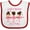 White and Red, variant on Inktastic Life's Better in a Tutu KS Girls Baby Bib