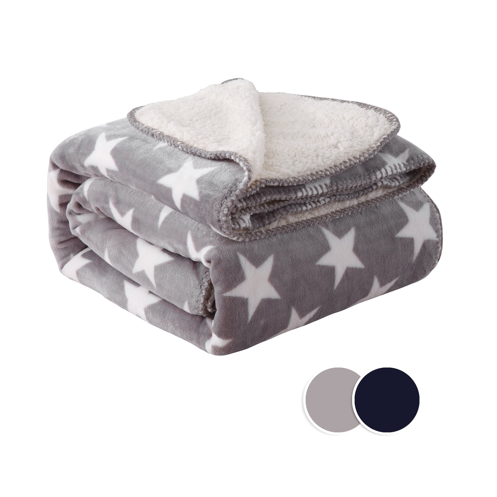 Clearance!Grey Throw Blanket, Soft Flannel Fleece Blanket, Twin Size