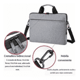 thumbnail image 4 of "Bolsa Acolchada Para Portátil De 15.6 Pulgadas Gris con negro ", 4 of 5