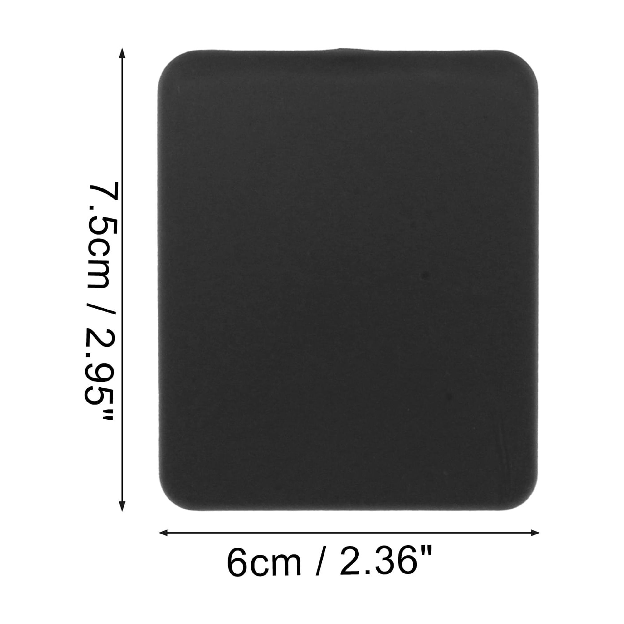 Unique Bargains Square Compact Mirror Cosmetic Mirror 1 Pc Black