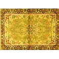 thumbnail image 1 of Ahgly Company Machine Washable Indoor Rectangle Persian Yellow Traditional Area Rugs, 2' x 4', 1 of 4