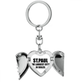 thumbnail image 1 of ST.Paul The Largest City In Brazil Heart Angel Wing Key Chain Holder, 1 of 3