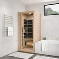 thumbnail image 4 of Lucia 1- Person Indoor Hemlock Wooden Carbon FAR Infrared Home Sauna Room with LED Touch Control Panel and Heater, 4 of 11