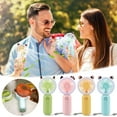 thumbnail image 3 of Harpi Handheld Mini Fan,Air Conditioner Fan,3 Speeds,Cosmetic Fan With Light Personal Lash Fan USB Portable Charging With Night Light Lazy Desktop Mini Pocket Small Fan,Travel Essentials, 3 of 3
