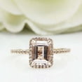 thumbnail image 5 of HeartsAndYou 2.3ct Natural Morganite & Diamond Engagement Ring Halo 14k SOLID Yellow Gold, 5 of 9