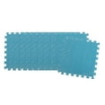 thumbnail image 2 of 10 piezas de rompecabezas de peluche de espuma para el suelo, alfombrilla antideslizante y cómoda para juegos de niños, alfombrilla peluda Azul, 2 of 9