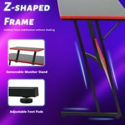 YRLLENSDAN L Shaped Computer Desk, Corner Desk Gaming Table Computer Desk L Shaped Desks Gaming Desks with Large Desktop for Home Office, Black