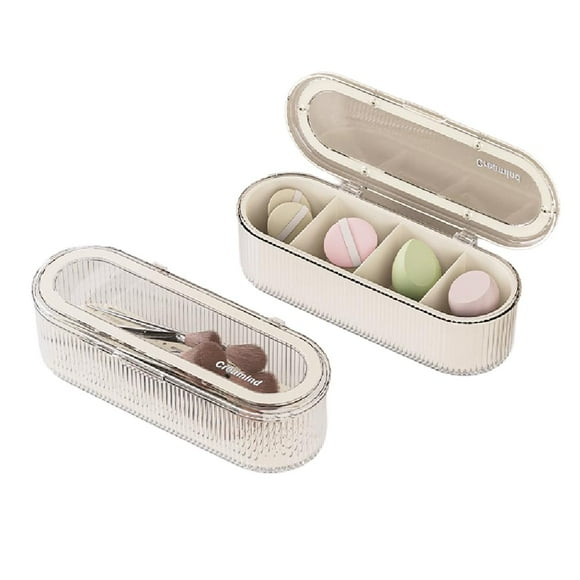 Organizador de brochas de maquillaje Siehpa3, acrílico transparente