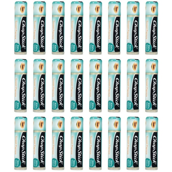 Pack of (24) ChapStick 100 Percent Natural Lip Butter Tube, Sweet Papaya Flavor, 0.15 Oz