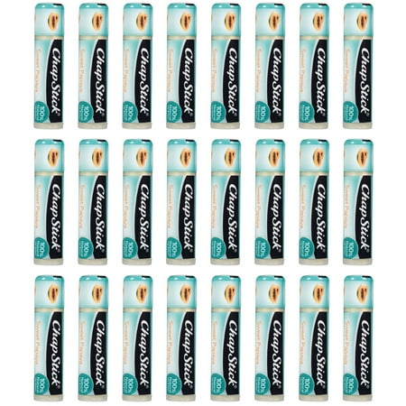 Pack of (24) ChapStick 100 Percent Natural Lip Butter Tube Sweet Papaya Flavor 0.15 Oz
