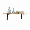 thumbnail image 4 of Danya B BR151004 Rustic Pine Shelf with Metal Brackets, 4 of 6