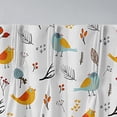 thumbnail image 5 of Kotton Culture Triple Pinch Pleat Forest Bird Curtains Thermal Insulated Room Darkening Blackout Curtains for Window, Sliding Door, Patio Door, Home, Office, Nursery W(21"+21") L72 (2 Panels), 5 of 6