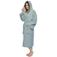 thumbnail image 4 of Women's Turkish Cotton Hooded Bathrobe Pink S/M, 4 of 5