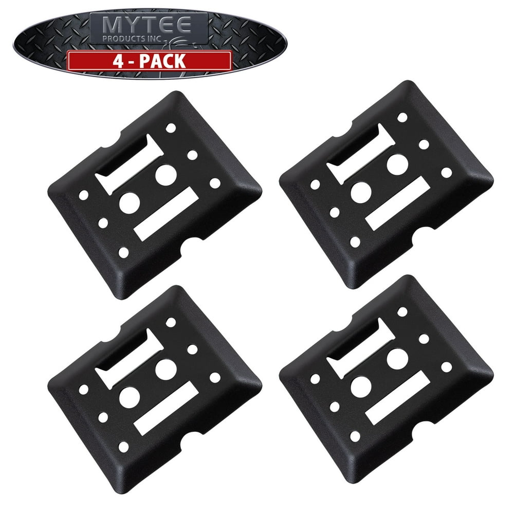 4 Pack ETrack Tie Down Mini Trailer Plates 6" x 5", 2 Etrack & 2 F