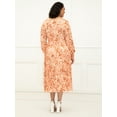 thumbnail image 4 of ELOQUII Elements Women's Plus Size Knot Front Pleated Skirt Dress, 4 of 6