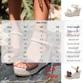 thumbnail image 3 of CYMMPU Women's Bow Decor Ankle Strap Wedge Sandals, Open Toe Platform Espadrille Heels, Comfort Summer Casual Dress Shoes for Beach Travel Coffee 37, 3 of 9