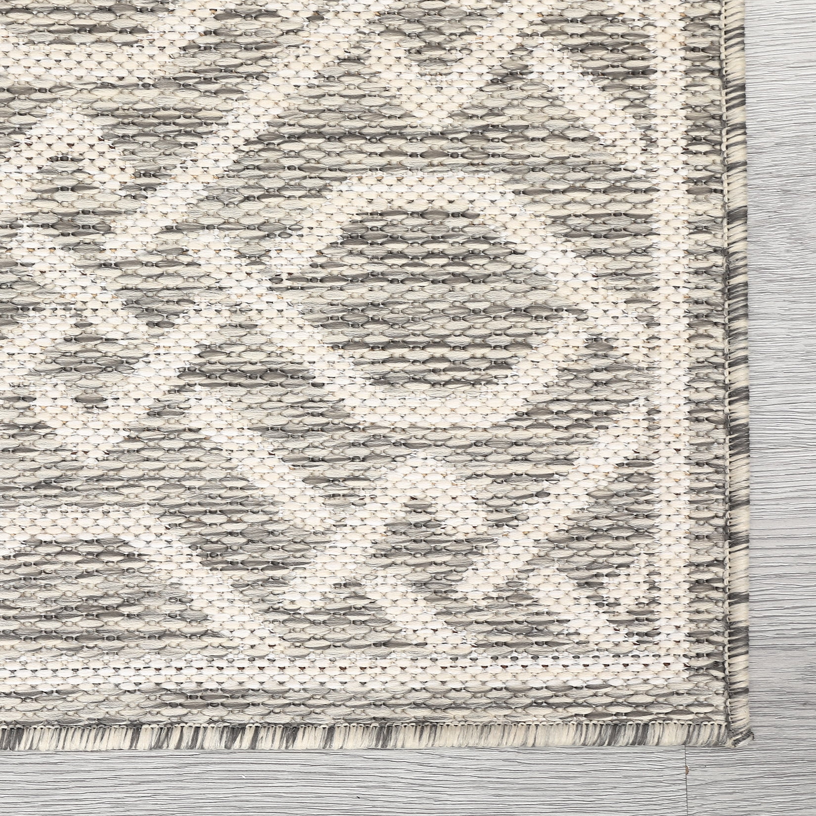 Garvee 2'3"x7'3" Long Runner Rug Indoor Outdoor Kitchen Hallway Runner Rug Contemporary Geometric Bedroom Rug Patio Rugs Runner, Gray
