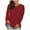 Wine, variant on Oalirro Tops for Women Trendy Casual Women's Fashion Solid Loose Long Sleeve T-shirt Pullover Tops Clothes under $5.00