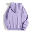 thumbnail image 4 of Vedolay Half Zip Sweatshirt Women 2023 Hoodies for Women 2023 Tops Long Sleeve Loose Pullover Casual Ladies Solid Striped Crewneck Sweatshirts,Purple S, 4 of 5