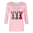thumbnail image 5 of VKOYWKM Easter Shirts Women 3/4 Sleeve Tops Easter Eggs Bunny Rabbit Graphic T Shirts Crew Neck Casual Cute Tops Easter Shirt for Women, 5 of 7