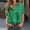*Green, variant on Women's Short Sleeve Button Notch Collar Shirt ,Casual Trendy Blouse Blue,Womens Plus XXL