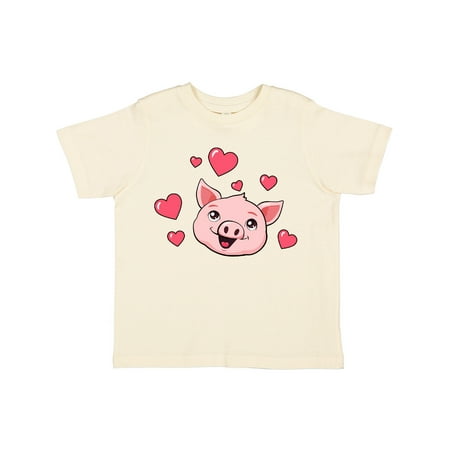 

Inktastic Cute Pig with Hearts Gift Toddler Boy or Toddler Girl T-Shirt