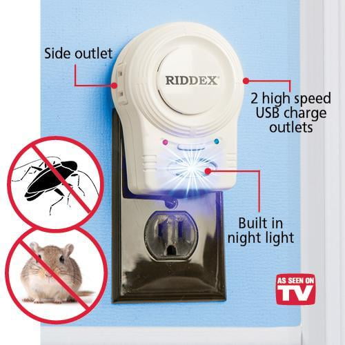 USB Riddex Plus Charge Pest Repelling Aid With Built in Nightlight