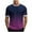 Purple, variant on ZCFZJW Mens Ombre Shirts Casual Summer Short Sleeve Gradient Color Print Crewneck Basic Workout T-Shirts Loose Soft Cotton Pullover Tops Navy L