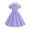 F84-Purple, variant on FYDUU Kids 1950S Dresses For Girls Summer Dress Vintage 50S Polka Dot Dress Short Sleeve Square Neck Sundress Casual Party Swing Dress 4-5 Years