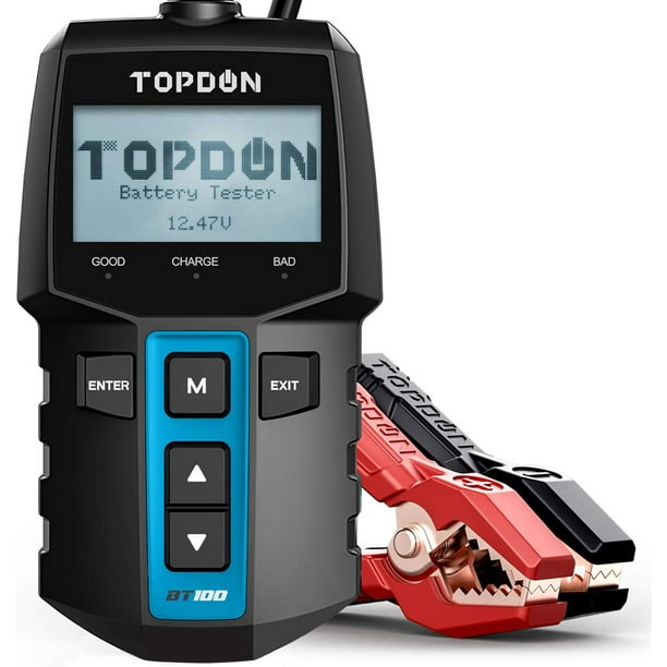 TOPDON BT100 Car Battery Tester 12V Load Tester 1002000 CCA Automotive
