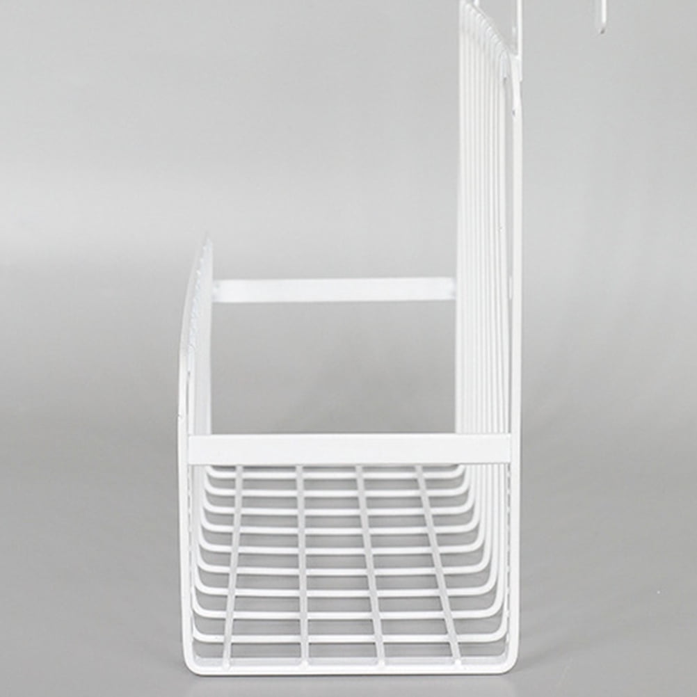 FRCOLOR Over the Cabinet Door Basket Hanging Kitchen Storage Bathroom Organizer Holder Nail-free Hanging Storage Rack for Condiments