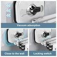 thumbnail image 3 of CNKOO 3-Fold Retractable Clothes Drying Rack with Suction Cup Clothes Laundry Hanger with Extension Pole Wall Laundry Drying Rack, 3 of 8